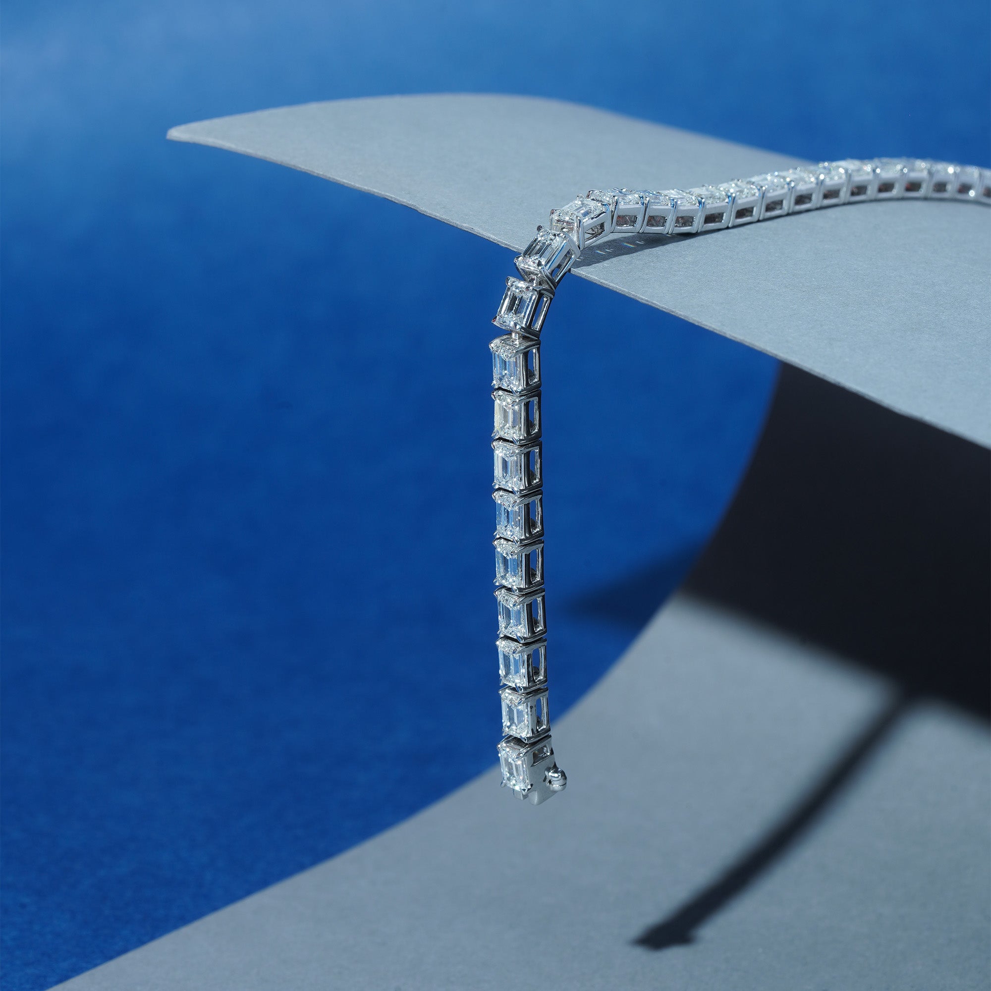 Horizontal Emerald Tennis Bracelet