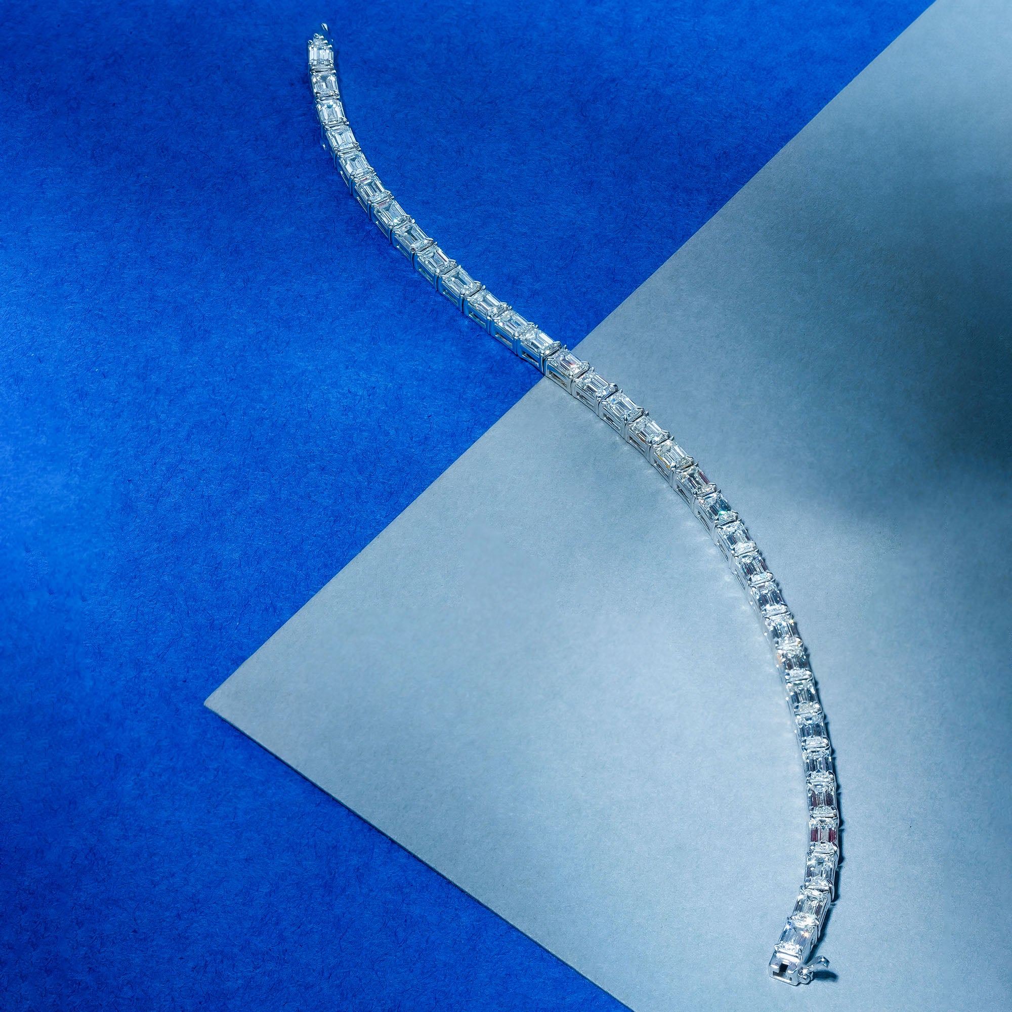 Horizontal Emerald Tennis Bracelet