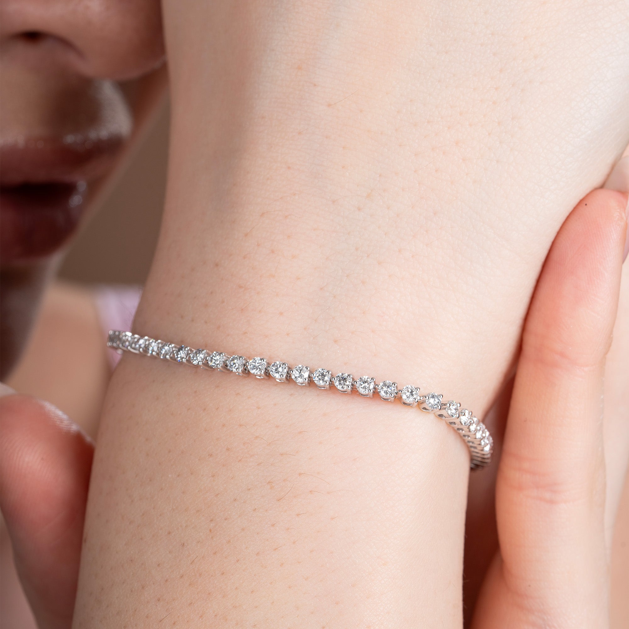 Three Prong Tennis Bracelet