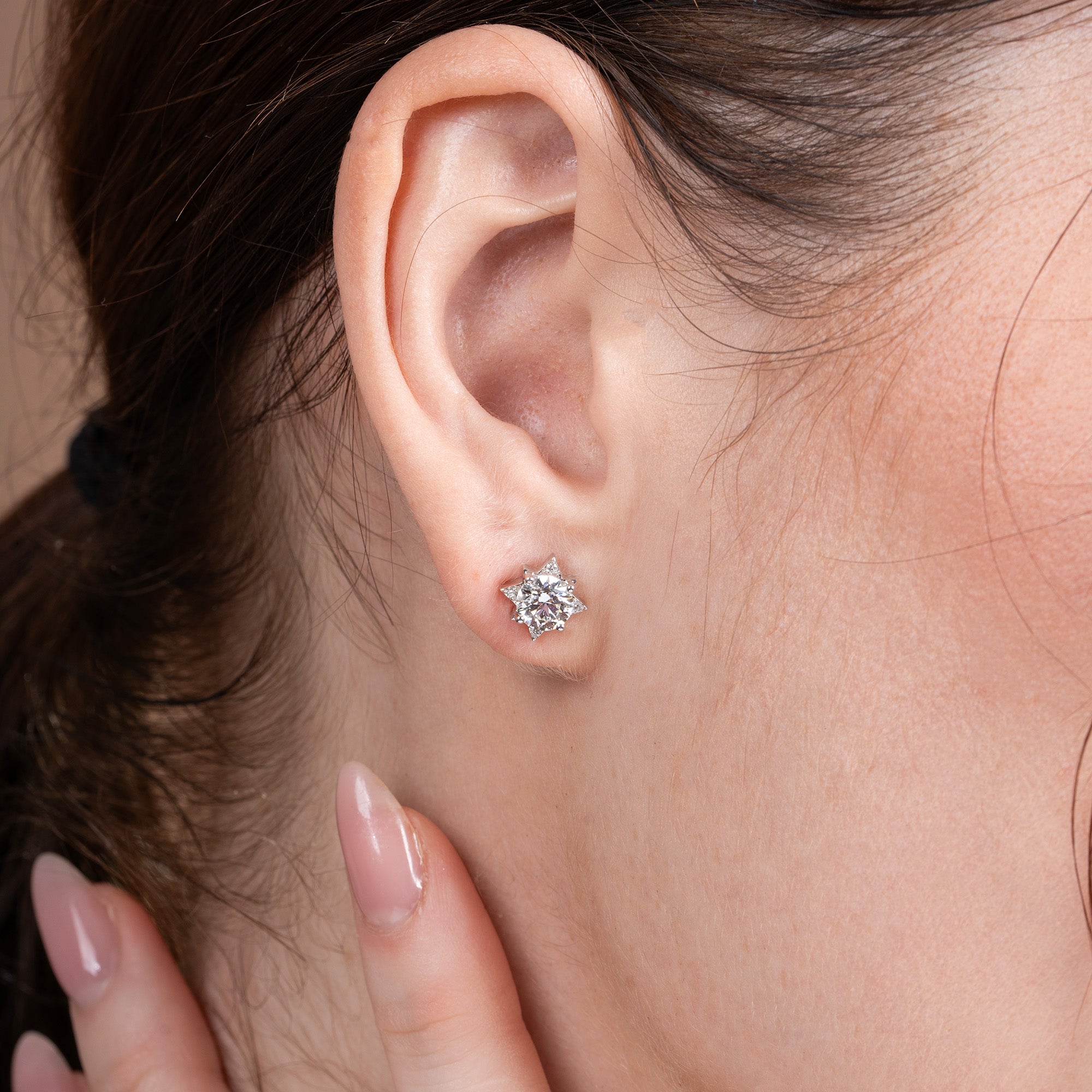 Starlight Round Diamond Studs