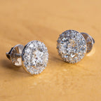 Infinite Round Halo Diamond Stud Earring