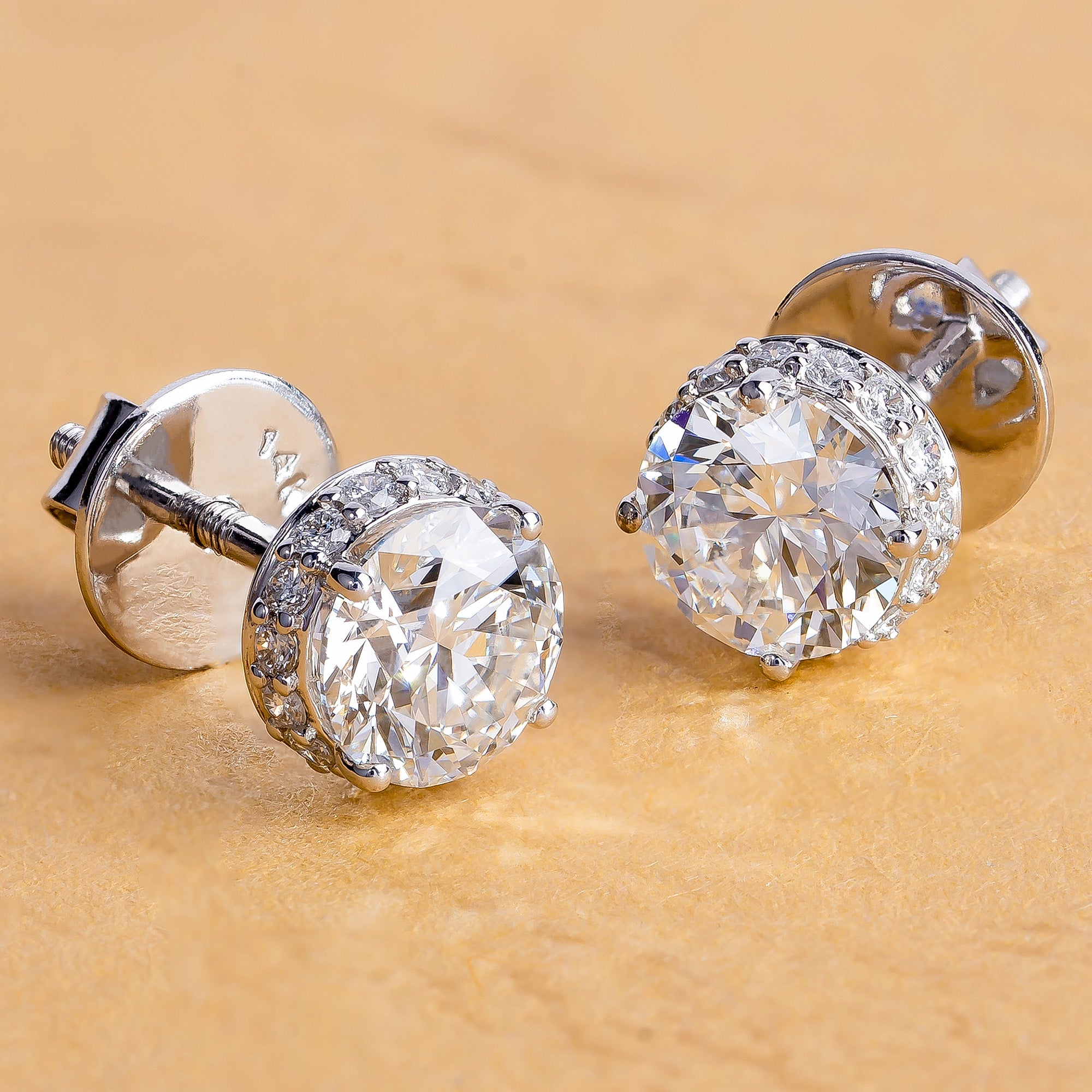 Seraphina Hidden Halo Round Earring