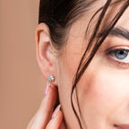 Crystal Halo Round Diamond Studs