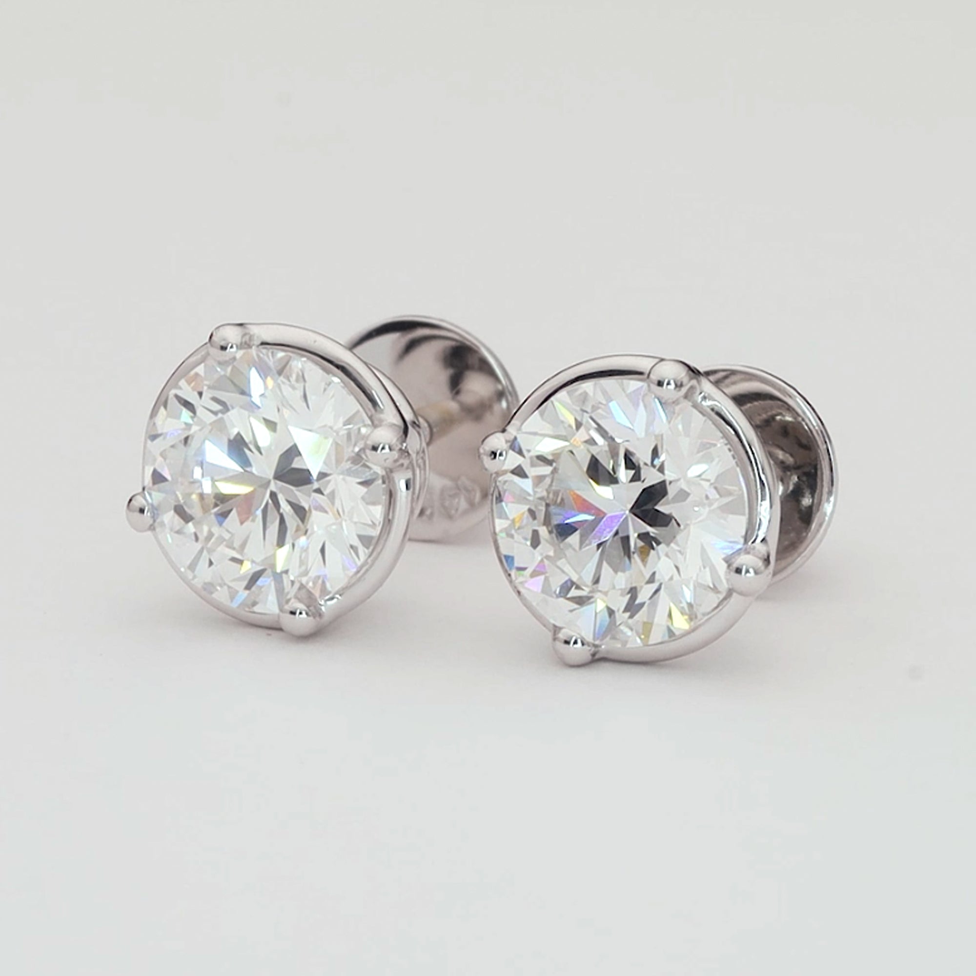 Shimmering Light Crystal Round Stud