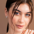 Shimmering Light Crystal Round Stud