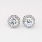 Multi Halo Round Diamond Earring