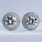 Multi Halo Round Diamond Earring