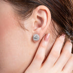 Multi Halo Round Diamond Earring