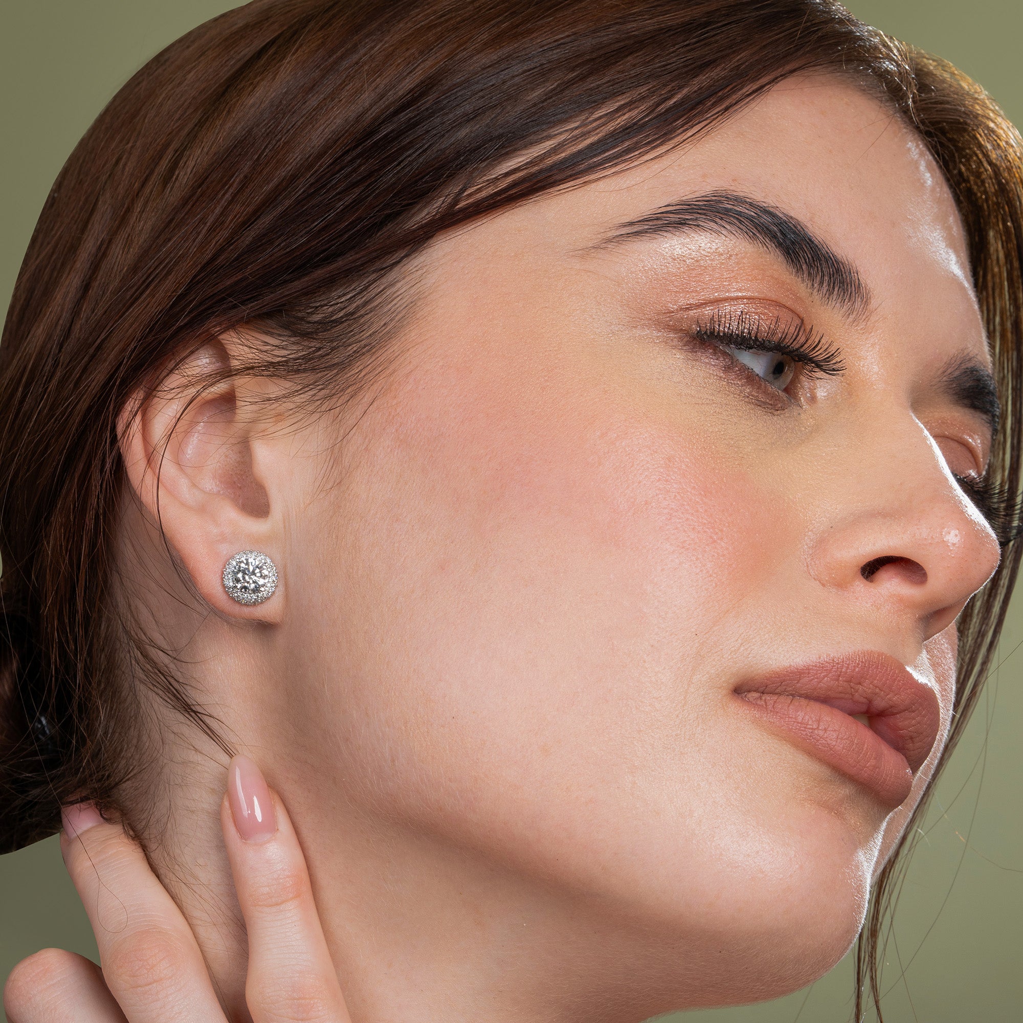 Multi Halo Round Diamond Earring