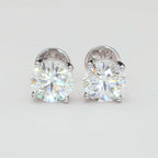 Classic Four Prong Basket Studs