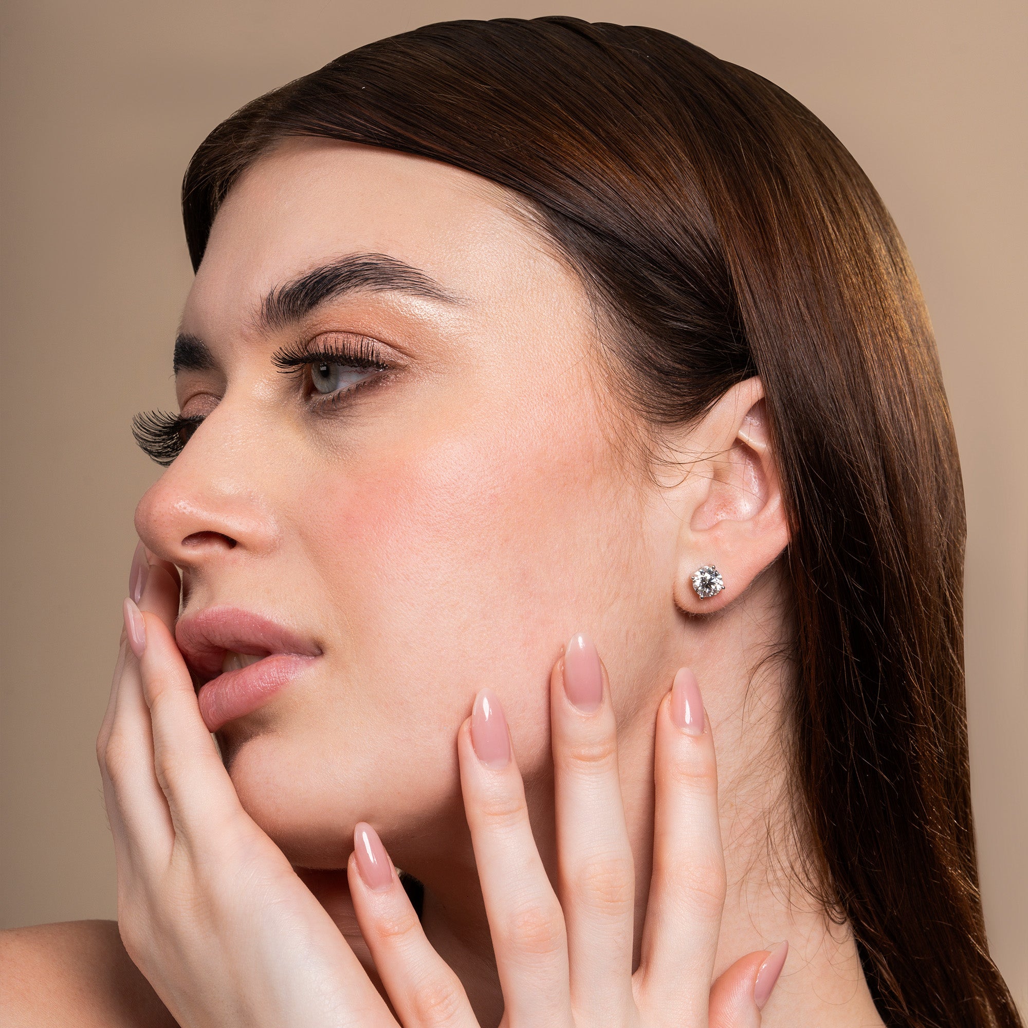 Classic Four Prong Basket Studs