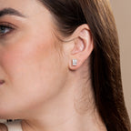 Solitaire Radiant Diamond Earrings