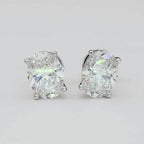 Oval Solitaire Earrings