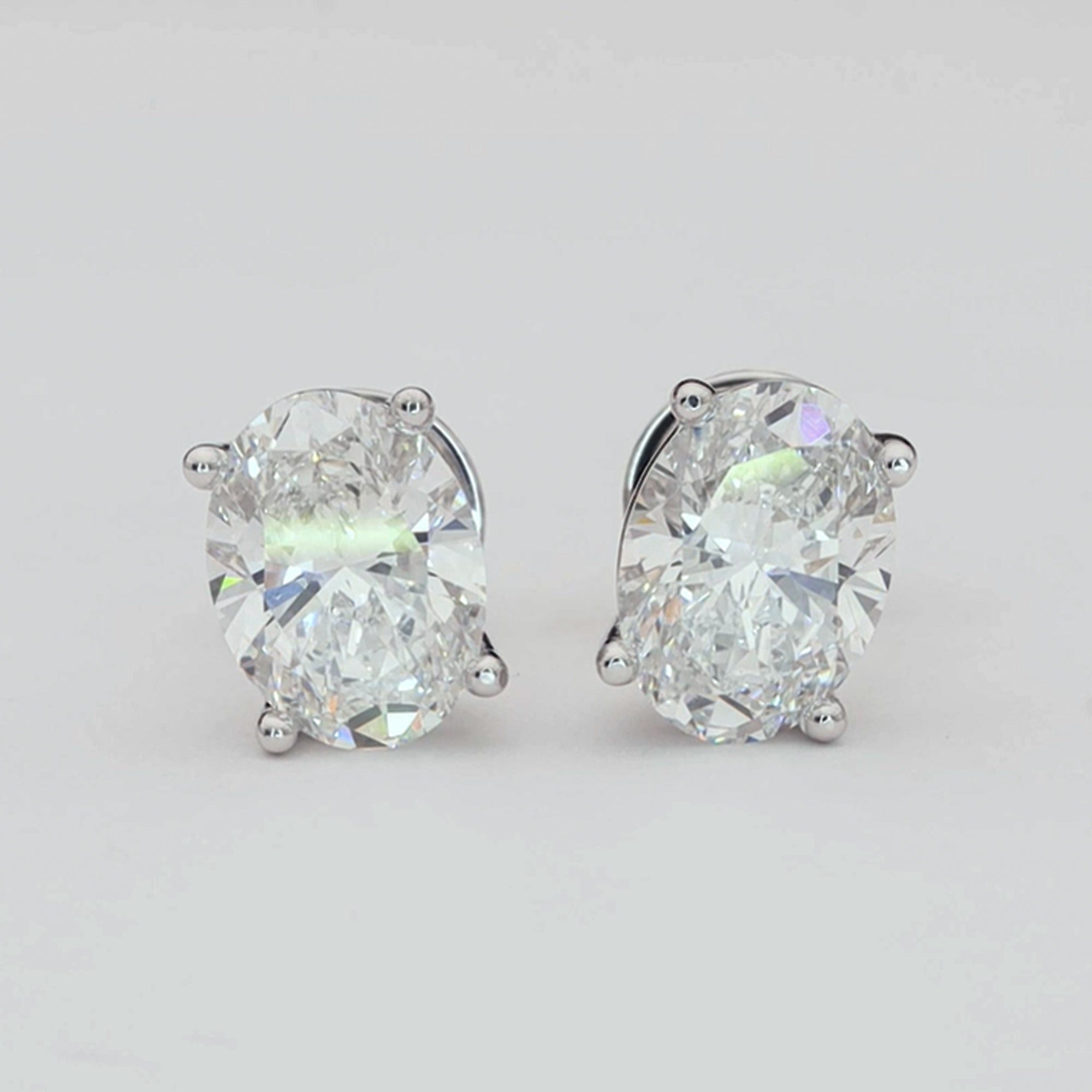 Oval Solitaire Earrings