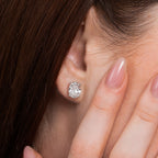 Oval Solitaire Earrings
