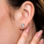 Oval Solitaire Earrings