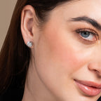 Bezel Setting Round Solitaire Earring