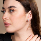 Bezel Setting Round Solitaire Earring