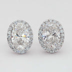 Infinite Oval Halo Diamond Earrings