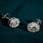 Infinite Oval Halo Diamond Earrings