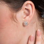 Infinite Oval Halo Diamond Earrings