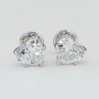 Heart Solitaire Earrings