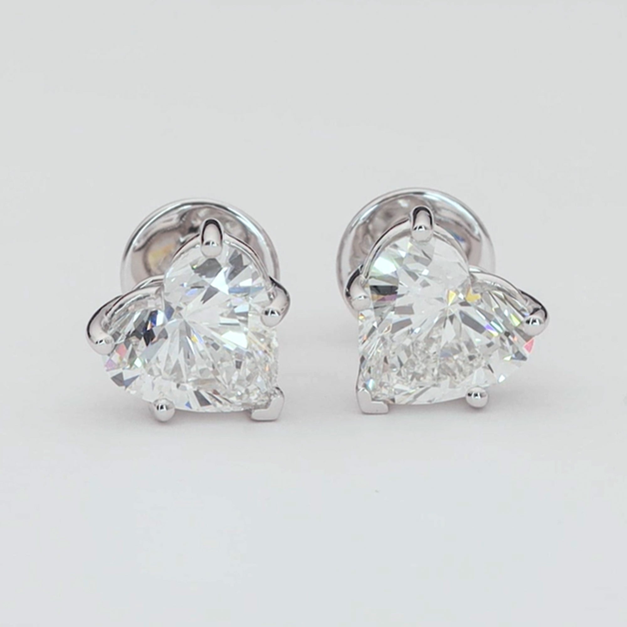 Heart Solitaire Earrings