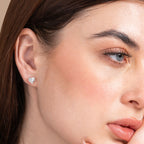 Heart Solitaire Earrings