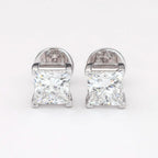 Princess Diamonds Solitaire Stud Earrings