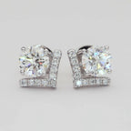 Opulent Spark Round Diamond Earrings