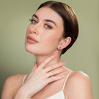 Solitaire Emerald Diamond Stud Earrings