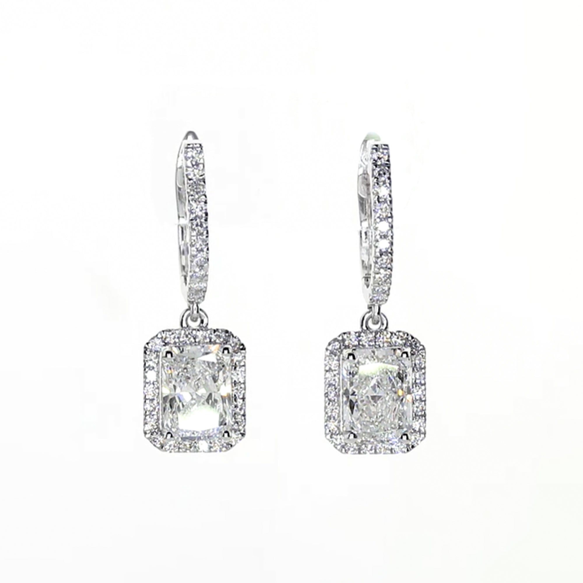Dazzling Halo Radiant Drop Earrings