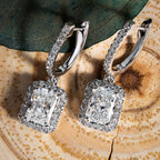 Dazzling Halo Radiant Drop Earrings