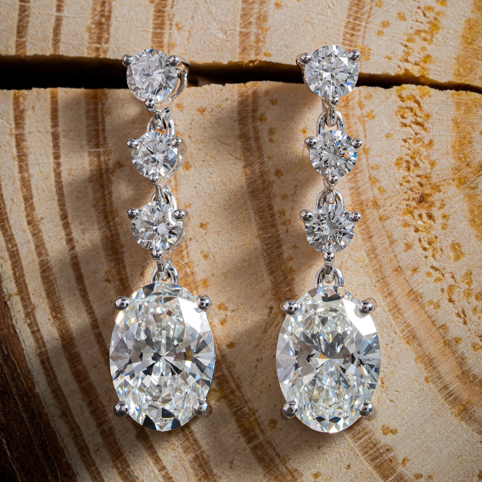 Enchanting Oval Drop Earrings