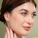 Infinite Heart Halo Diamond Earrings