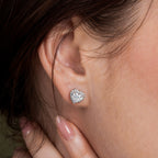 Infinite Heart Halo Diamond Earrings