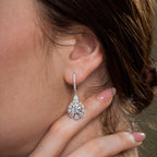 Ethereal Round and Pear Drop Earrings