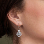 Ethereal Round and Pear Drop Earrings
