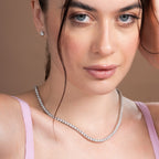 20 CTW Classic Four Prong Round Tennis Necklace