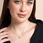 Bezel Set Round Solitaire Necklace