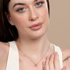 Bezel Set Emerald Solitaire Necklace