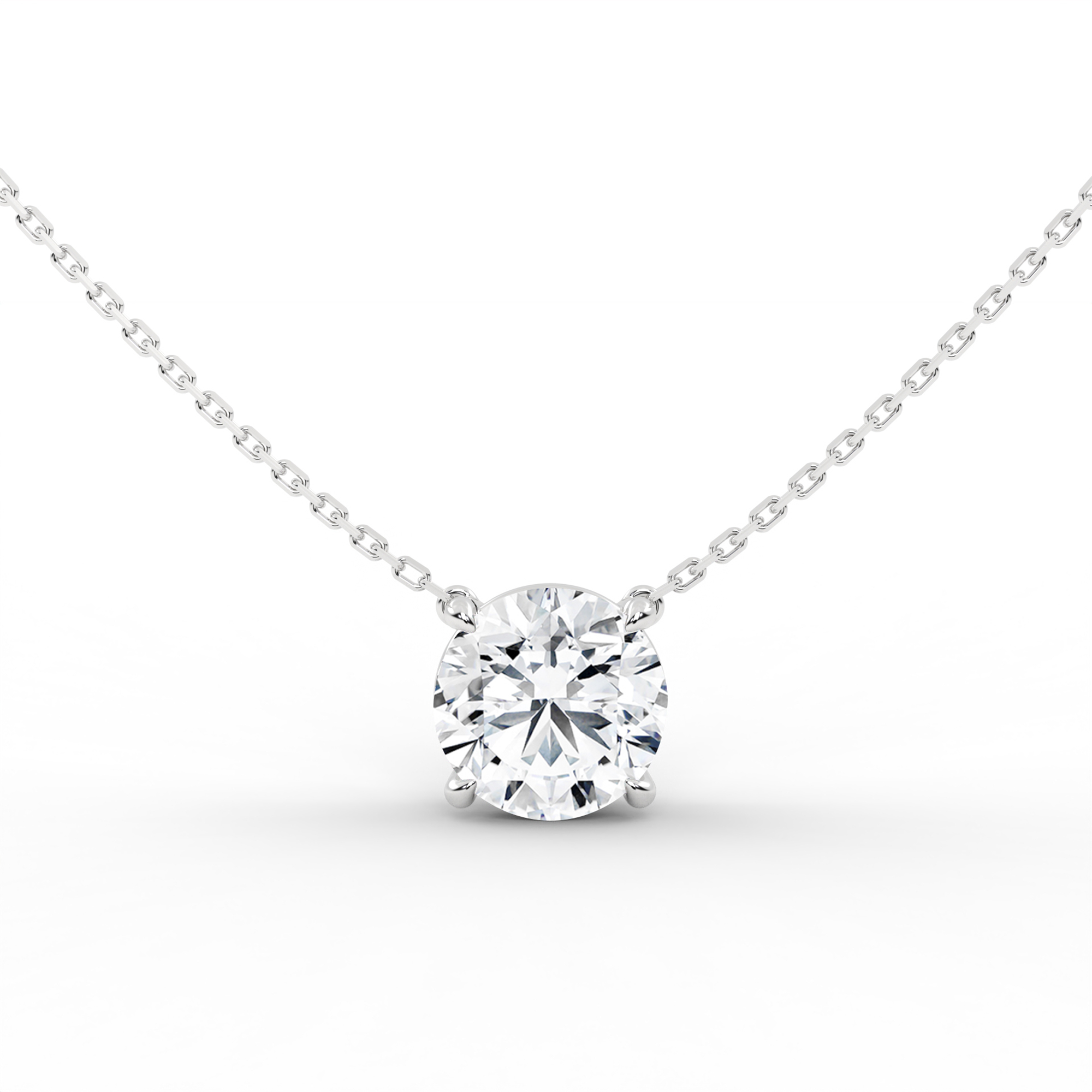 Round Solitaire Necklace
