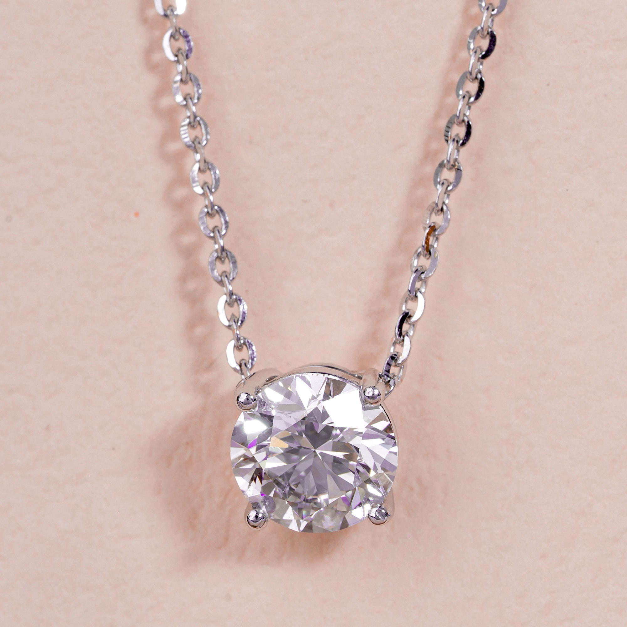 Round Solitaire Necklace