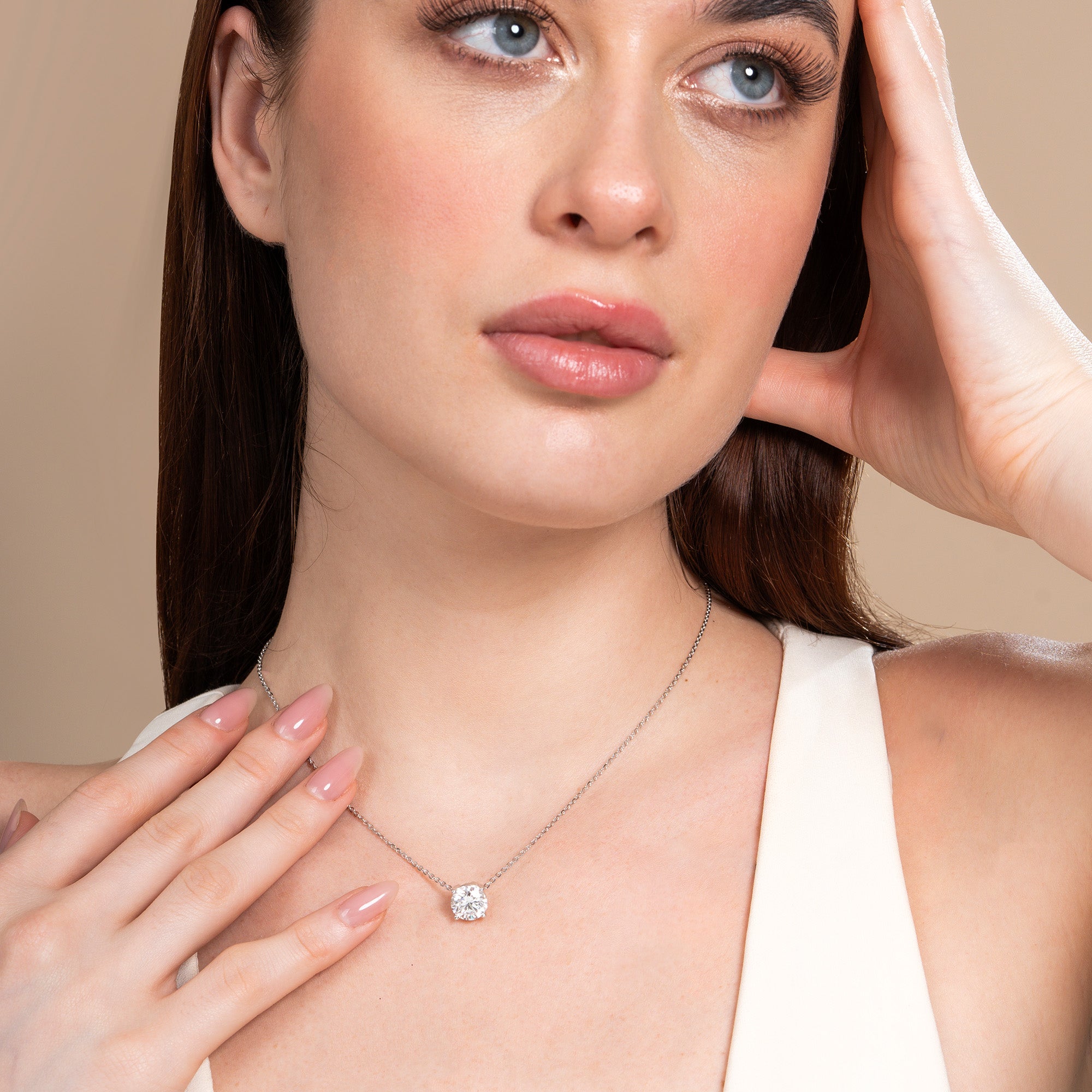 Round Solitaire Necklace