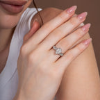 Twisted Handcrafted Pear Engagement Ring