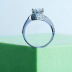 Twisted Handcrafted Pear Engagement Ring