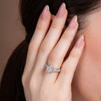 Twisted Handcrafted Pear Engagement Ring