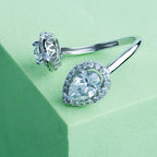 Pear and Oval Toi-Et-Moi Halo Engagement Ring