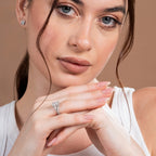 Split Shank Oval Side Stone Engagement Ring