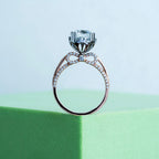 Bow Tie Illusion Round Engagement Ring